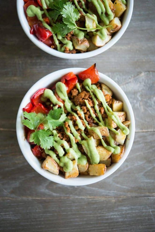 Paleo Chorizo and Potato Breakfast Bowls