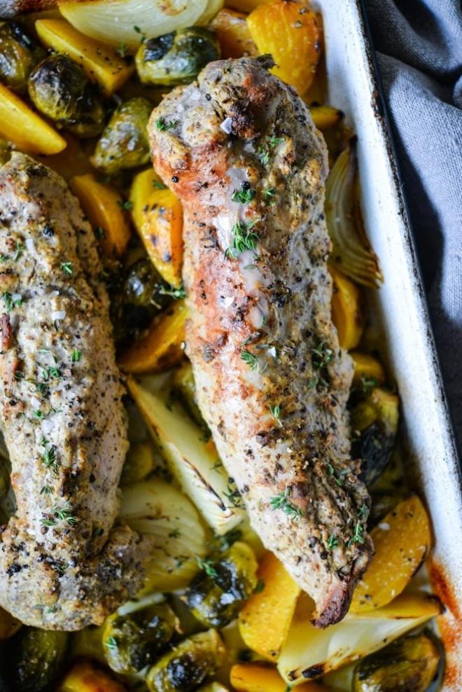 Senf-Schweinefilet aus dem Ofen