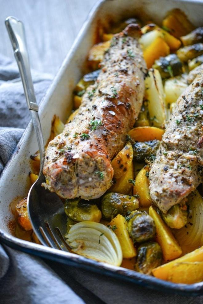 Senf-Schweinefilet aus dem Ofen
