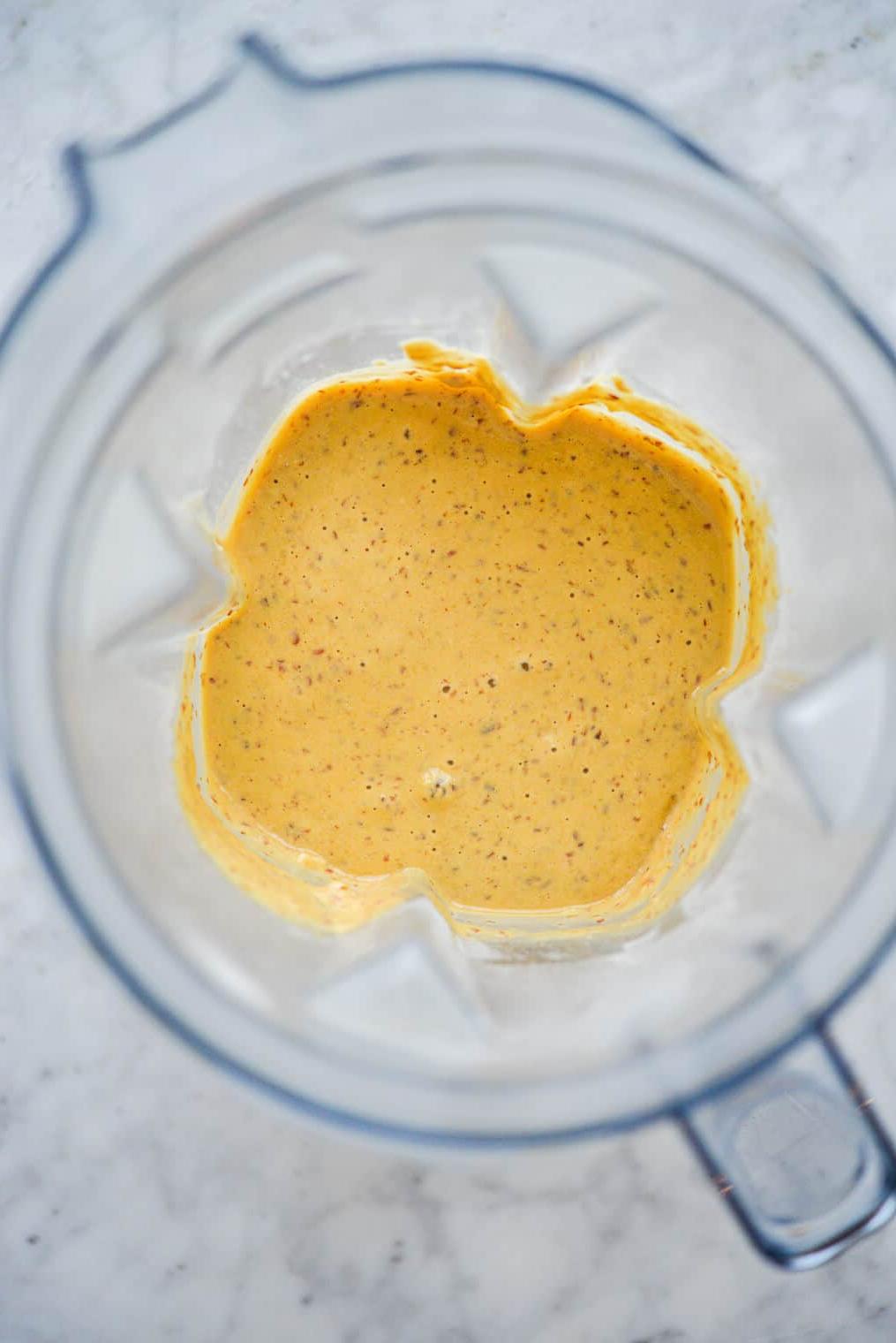 Protein-Pancake-Zutaten, nachdem sie gemischt wurden.