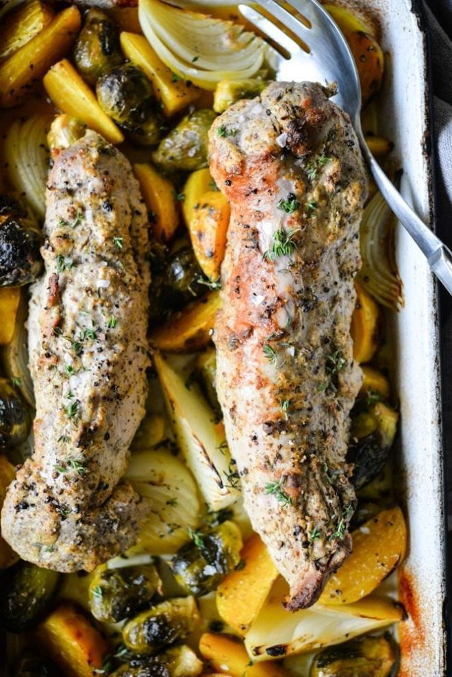 Senf-Schweinefilet aus dem Ofen
