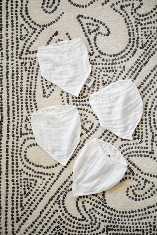 how I'm choosing safer baby products bibs on the floor