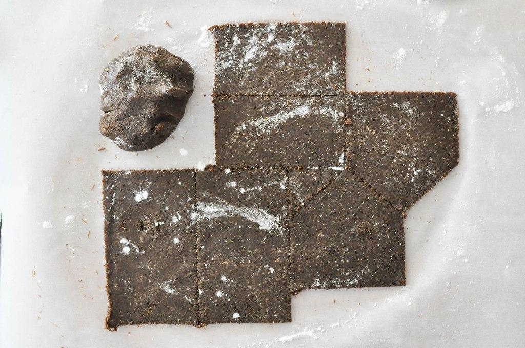 Lebkuchenteile auf Backblech legen