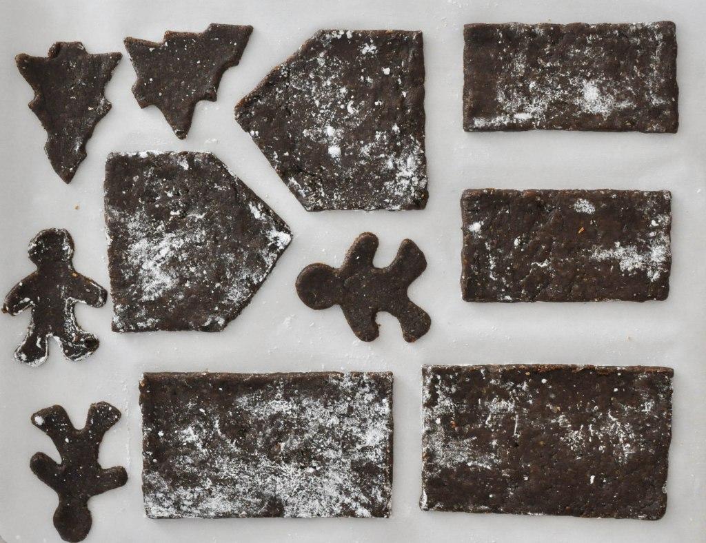 Lebkuchenteile im Ofen backen