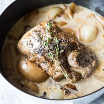 Schweinefiletbraten mit Apfelwein