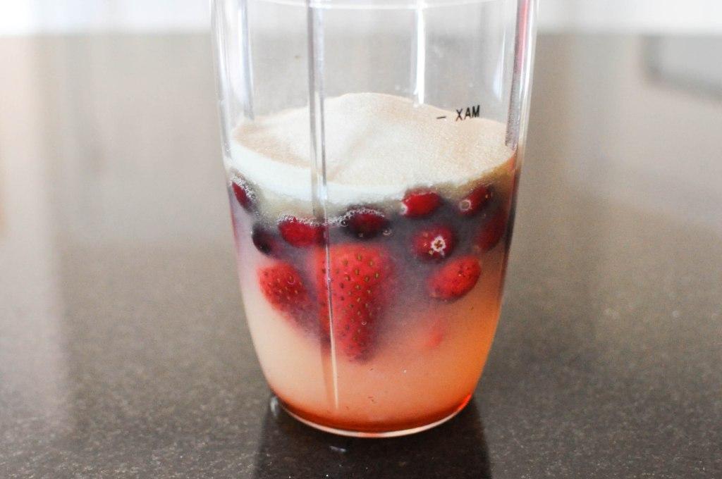 5 Esslöffel Gelatine im Mixer
