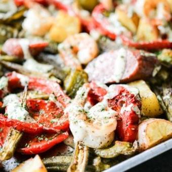 Cajun Garnelen-Ofenblech-Gericht Fed and Fit-3