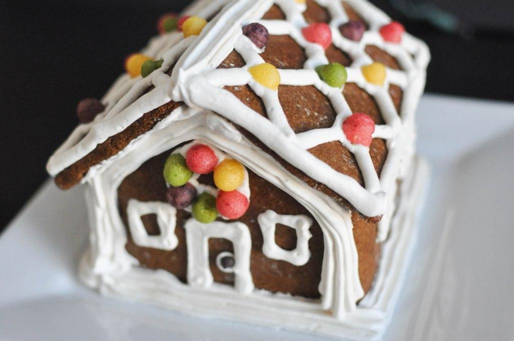Nahaufnahme des Lebkuchenhauses
